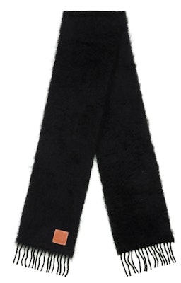 LOEWE羊毛围巾 男女通用 情侣款 黑色 英伦奢华风格 F655254X01-1100 Lookbook LOEWE羊毛围巾 男女通用 情侣款 黑色 英伦奢华风格 F655254X01-1100