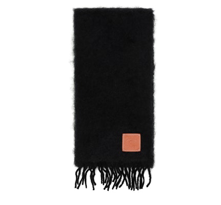 LOEWE羊毛围巾 男女通用 情侣款 黑色 英伦奢华风格 F655254X01-1100 Shop LOEWE羊毛围巾 男女通用 情侣款 黑色 英伦奢华风格 F655254X01-1100