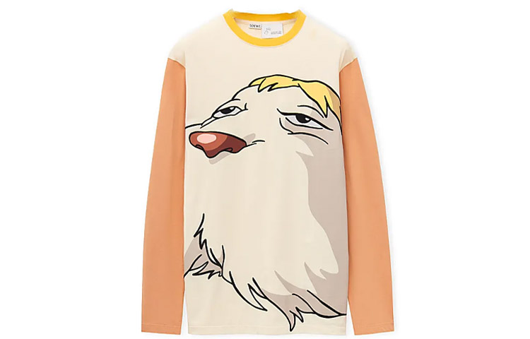 Order Camiseta Unisex Manga Larga Beige LOEWE x El Castillo Ambulante SS23 Estampado. SB44Y22X13-2140