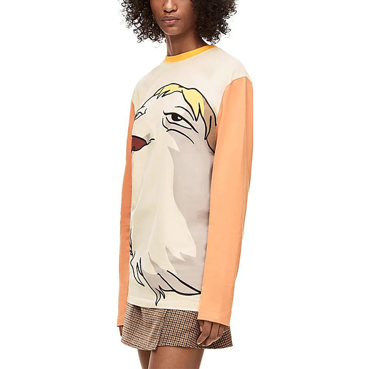 Sizing Camiseta Unisex Manga Larga Beige LOEWE x El Castillo Ambulante SS23 Estampado. SB44Y22X13-2140