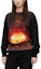 Sizing LOEWE x Howl's Moving Castle SS23 Black Flame Print Unisex Sweatshirt. SB44Y25X05-1489