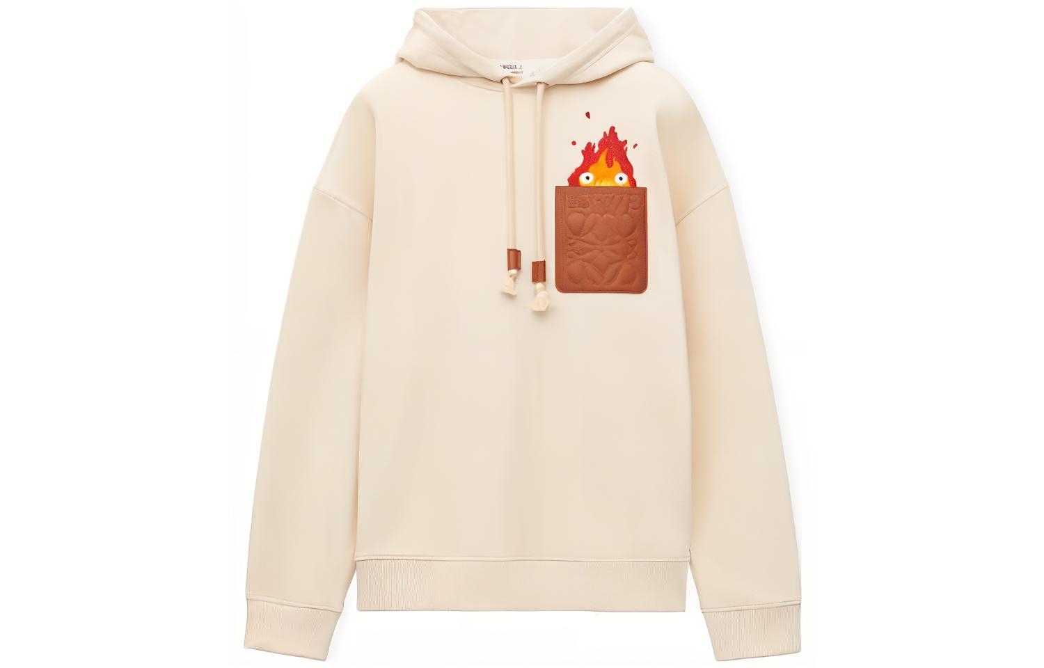 LOEWE Howl's Moving Castle SS23 Linen Beige Cartoon Hoodie Unisex Pullover HB44Y24X04-2370