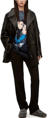 LOEWE x Howl's Moving Castle SS23 Navy Cotton Cartoon Print Unisex T-Shirt. SB44Y22X16-5110 Lookbook LOEWE x Howl's Moving Castle SS23 Navy Cotton Cartoon Print Unisex T-Shirt. SB44Y22X16-5110