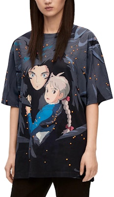 LOEWE x Howl's Moving Castle SS23 Navy Cotton Cartoon Print Unisex T-Shirt. SB44Y22X16-5110 Purchase LOEWE x Howl's Moving Castle SS23 Navy Cotton Cartoon Print Unisex T-Shirt. SB44Y22X16-5110