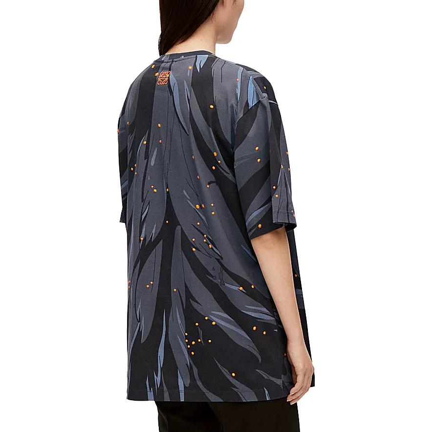 Cheap LOEWE x Howl's Moving Castle SS23 Navy Cotton Cartoon Print Unisex T-Shirt. SB44Y22X16-5110