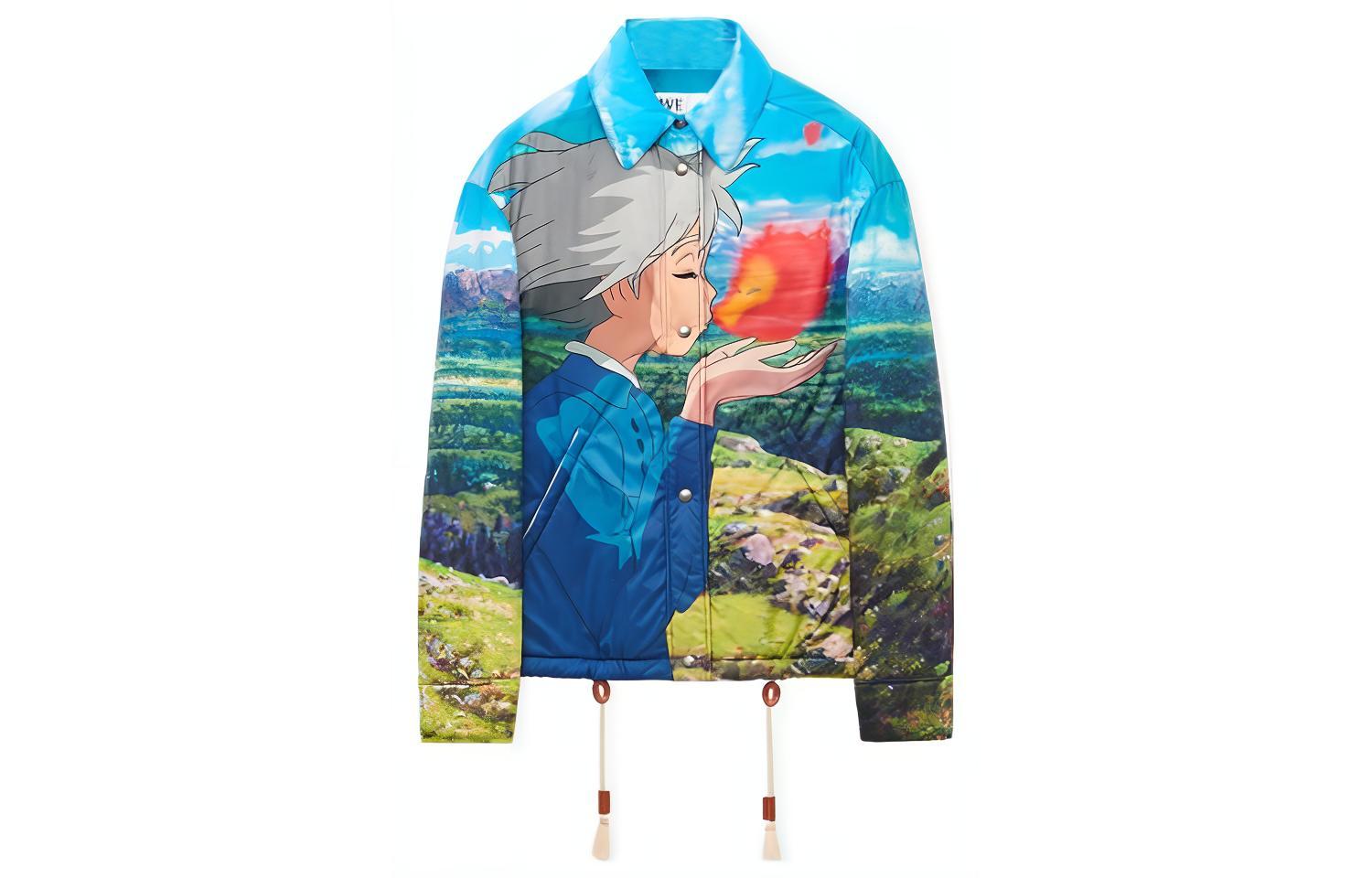 LOEWE Howl's Moving Castle SS23 Printed Button-Up Jacket Unisex Multicolor SB44Y03W02-9990