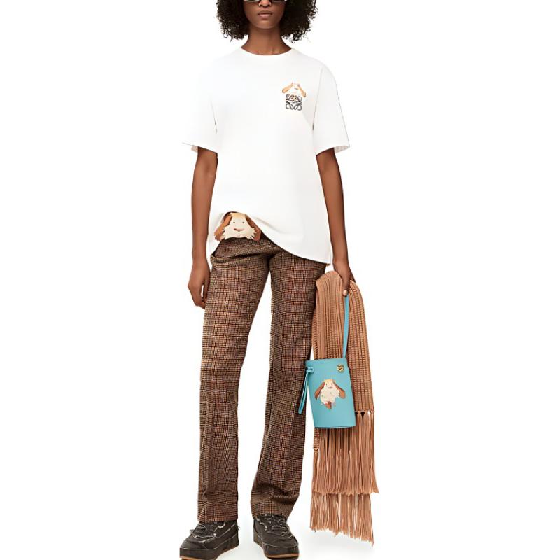 LOEWE Howl's Moving Castle SS23 Unisex White T-Shirt with Animal Cartoon Logo Print SB44Y22X15-2100 圖 4