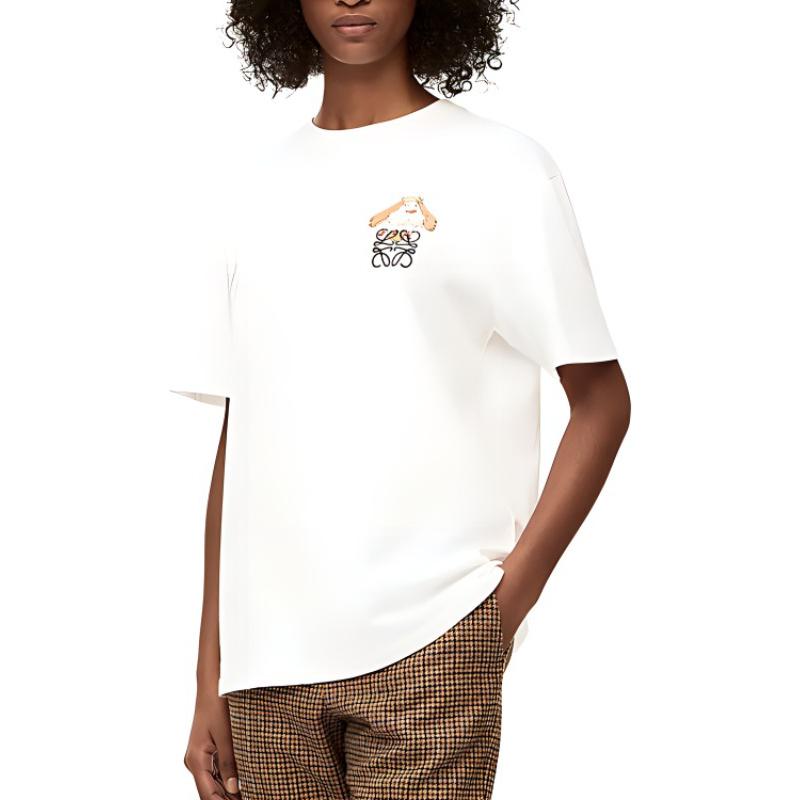 LOEWE Howl's Moving Castle SS23 Unisex White T-Shirt with Animal Cartoon Logo Print SB44Y22X15-2100 圖 8