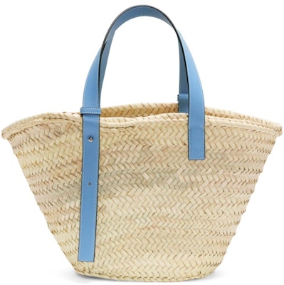 LOEWE x 哈爾的移動城堡 藍色小牛皮棕櫚葉籃子包 Order LOEWE x 哈爾的移動城堡 藍色小牛皮棕櫚葉籃子包