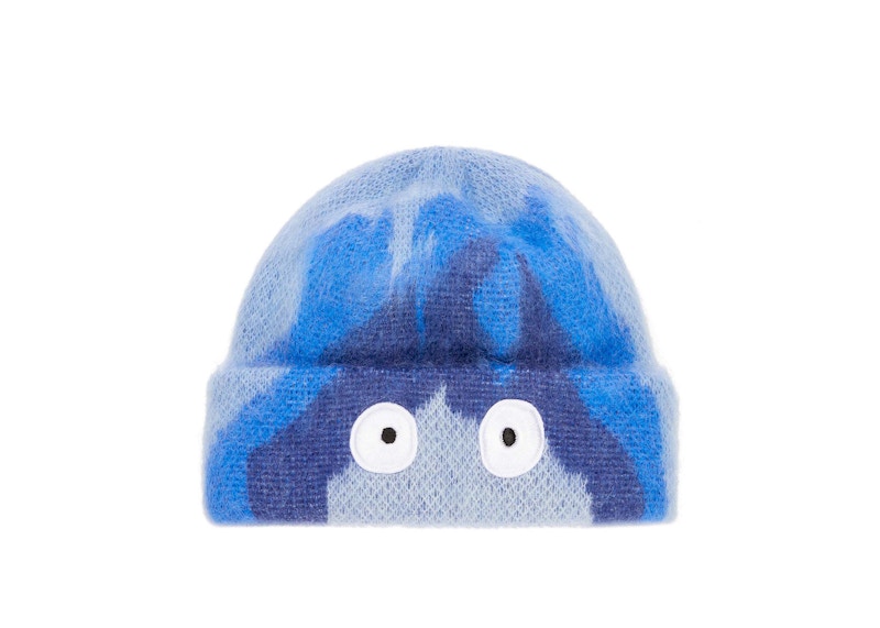 LOEWE x Howls Calcifer Beanie In Mohair And Wool Blend Blue/Light Blue