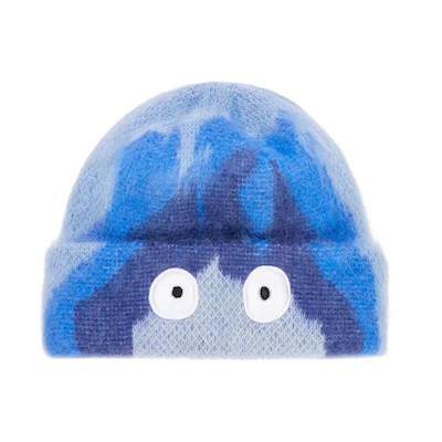 LOEWE x Howls Calcifer Beanie In Mohair And Wool Blend Blue/Light Blue