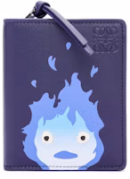 Buy LOEWE x Howls Calcifer Dompet Zip Kompak Kulit Anak Lembu Marin