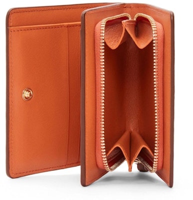 LOEWE x Howls Calcifer Compact Zip Wallet In Classic Calfskin Rust Lookbook LOEWE x Howls Calcifer Compact Zip Wallet In Classic Calfskin Rust