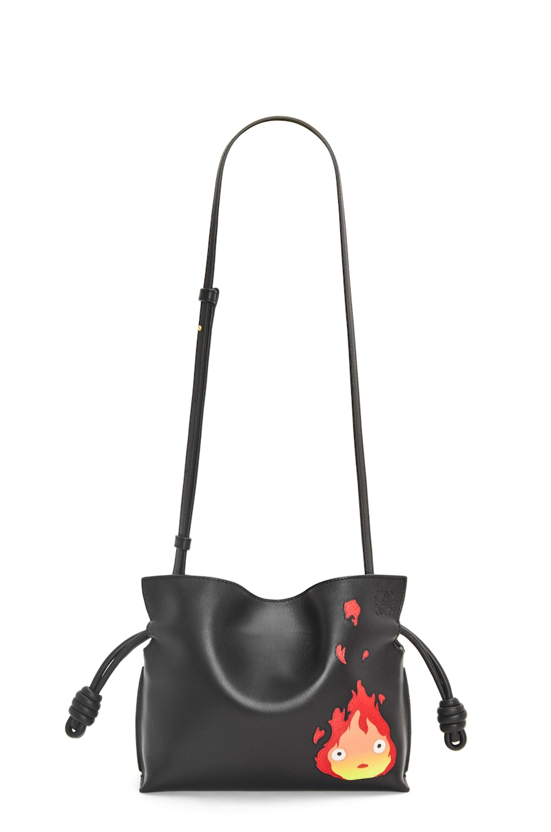 LOEWE x Howls Calcifer Mini Flamenco Clutch In Nappa Calfskin Black