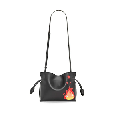 LOEWE x Howls Calcifer Mini Flamenco Clutch In Nappa Calfskin Black
