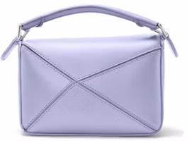 Order LOEWE x Howls Calcifer Mini Puzzle Bag In Satin Calfskin Blueberry