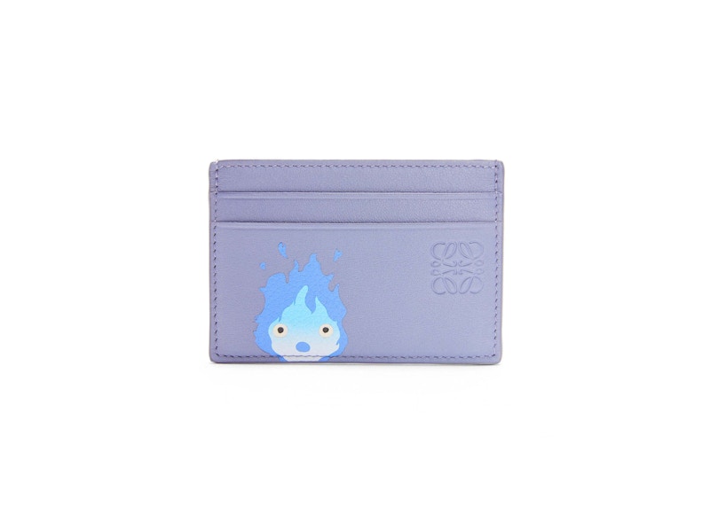 LOEWE x Howls Calcifer Plain Cardholder In Classic Calfskin Blueberry