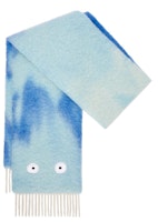 LOEWE x Howls Calcifer Scarf In Mohair And Wool Blend Blue/Light Blue LOEWE x Howls Calcifer Scarf In Mohair And Wool Blend Blue/Light Blue