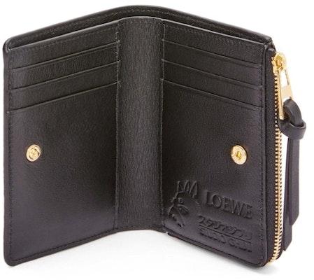 LOEWE x Howls Calcifer Slim Zip Bifold Wallet In Satin Calfskin Black Order LOEWE x Howls Calcifer Slim Zip Bifold Wallet In Satin Calfskin Black