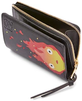 Lookbook LOEWE x Howls Calcifer Slim Zip Bifold Wallet In Satin Calfskin Black