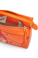 Lookbook LOEWE x Howls Calcifer Small Puzzle Bag In Satin Calfskin Orange