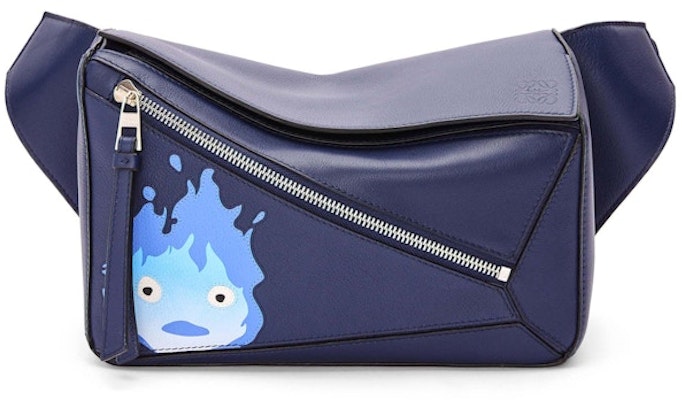 LOEWE x Howls Calcifer Small Puzzle Bumbag In Classic Calfskin Marine Buy LOEWE x Howls Calcifer Small Puzzle Bumbag In Classic Calfskin Marine