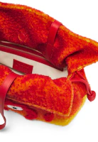 Lookbook LOEWE x Howls Calcifer XL Flamenco Clutch In Shearling Red