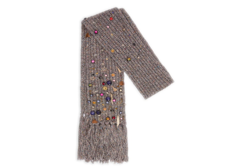 LOEWE x Howls Embellished Scarf In Cashmere And Wool Blend Multicolor