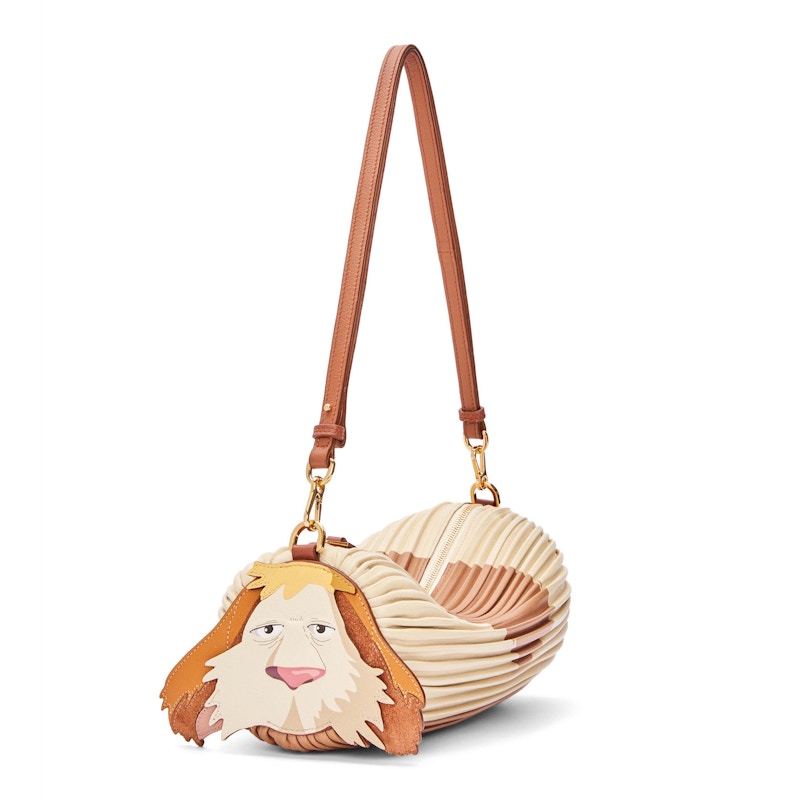 Buy LOEWE x Howls Bolso Pulsera Heen en Napa Plisada Rust