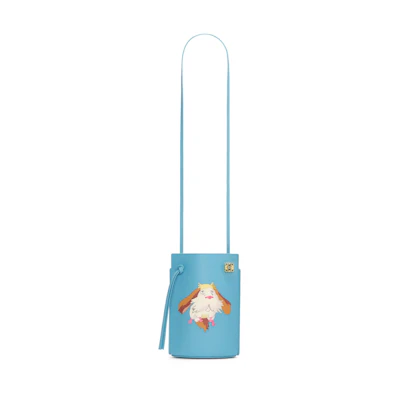 LOEWE x Howls Heen Dice Pocket In Classic Calfskin Light Blue