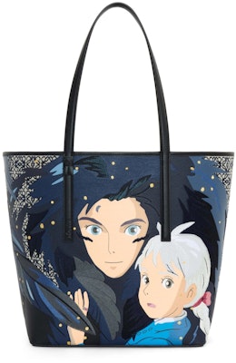 LOEWE x Howls Howl T Tote Bag In Anagram Jacquard and Calfskin Black Buy LOEWE x Howls Howl T Tote Bag In Anagram Jacquard and Calfskin Black