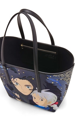 LOEWE x Howls Howl T Tote Bag In Anagram Jacquard and Calfskin Black Lookbook LOEWE x Howls Howl T Tote Bag In Anagram Jacquard and Calfskin Black
