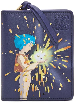 LOEWE x 霍尔的天空魔法经典小牛皮海军蓝紧凑型拉链钱包 Buy LOEWE x 霍尔的天空魔法经典小牛皮海军蓝紧凑型拉链钱包