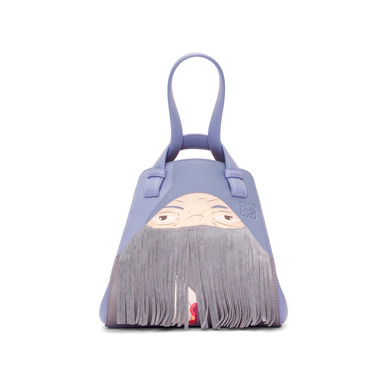 LOEWE x Howls Markl Hammock Nugget Bag In Nappa Calfskin Blueberry