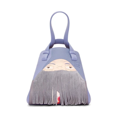 LOEWE x Howls Markl Hammock Nugget Bag In Nappa Calfskin Blueberry