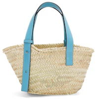Order Cesta Pequeña LOEWE x Howl en Palma y Piel de Ternera Azul Claro