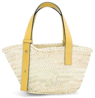 Order Tas Keranjang Kecil LOEWE x Howls Daun Palm & Kulit Anak Sapi Kuning