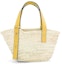 Order Tas Keranjang Kecil LOEWE x Howls Daun Palm & Kulit Anak Sapi Kuning