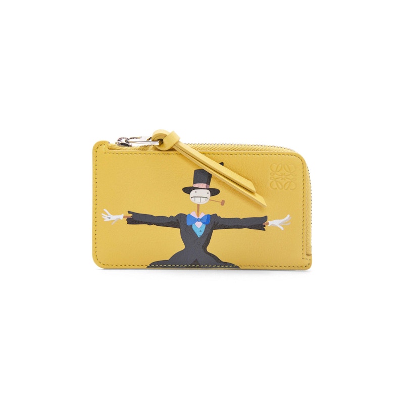 LOEWE x Howls Turnip Head Coin Cardholder In Classic Calfskin Dark Yellow