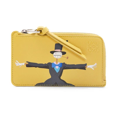 LOEWE x Howls Turnip Head Coin Cardholder In Classic Calfskin Dark Yellow