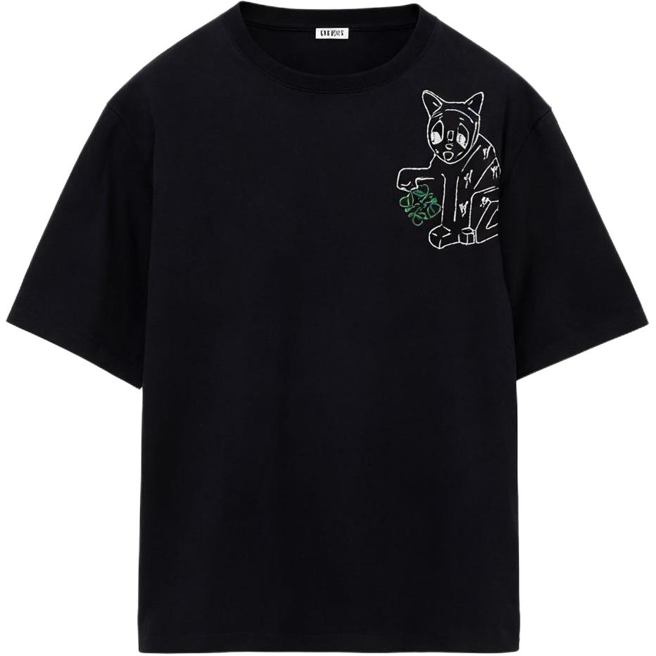 LOEWE x Louis Wain SS26 Ceramic Vase Graphic Cotton Relaxed Fit  T-Shirt H526Y22XCZ-1100