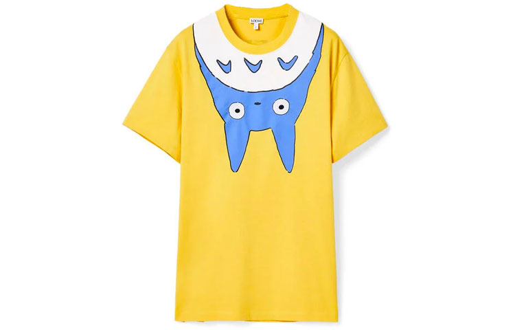LOEWE My Neighbor Totoro SS21 Unisex Yellow Graphic Tee S848Y2-2X03