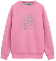 LOEWE x On SS24 Pink Logo Crewneck Loose Fit Long Sleeve Unisex Sweatshirt H929Y24J01-7140 LOEWE x On SS24 Pink Logo Crewneck Loose Fit Long Sleeve Unisex Sweatshirt H929Y24J01-7140