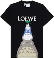 LOEWE x Totoro Collab Totoro Print Unisex Black T-Shirt S848Y22X01-1100 LOEWE x Totoro Collab Totoro Print Unisex Black T-Shirt S848Y22X01-1100