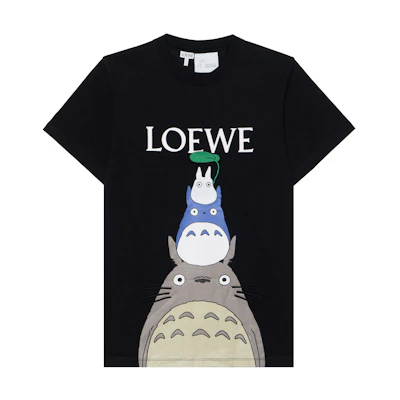 LOEWE Totoro Collab Totoro Print Unisex Black T-Shirt S848Y22X01-1100