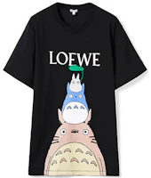 Order LOEWE x Totoro 聯名款龍貓印花男女黑色T恤 S848Y22X01-1100