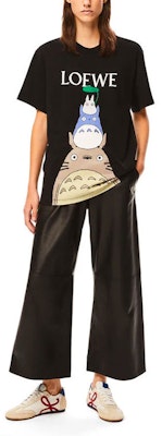 LOEWE x Totoro Collab Totoro Print Unisex Black T-Shirt S848Y22X01-1100 Purchase LOEWE x Totoro Collab Totoro Print Unisex Black T-Shirt S848Y22X01-1100