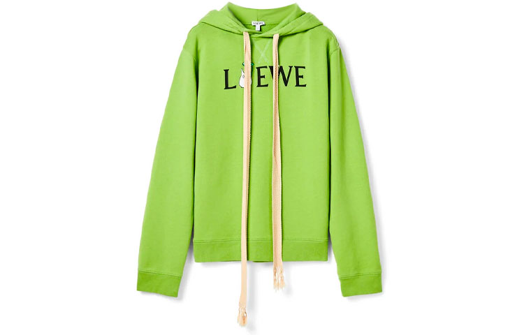 Order LOEWE x Totoro SS21 Collab Letter Print Hoodie Unisex Green S848Y25X02-4094