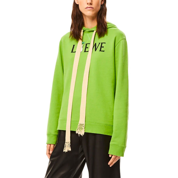 Purchase LOEWE x Totoro SS21 Collab Letter Print Hoodie Unisex Green S848Y25X02-4094