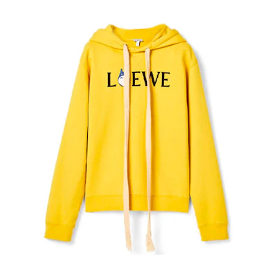 LOEWE Totoro SS21 Collaboration Yellow Alphabet Print Hoodie Unisex S848Y25X01-8100